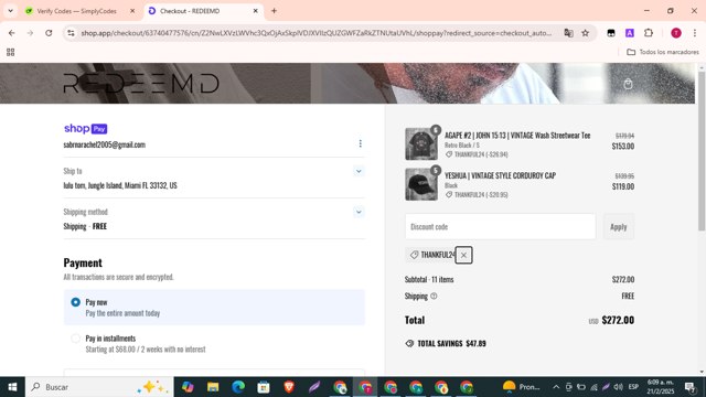 Moon Oral Care checkout page showing Moon Oral Care promo code box | Screenshot taken by SimplyCodes community member on Feb 21, 2025