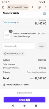 savenow2025 coupon verification screenshot