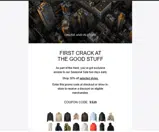 Moose Knuckles coupon verification screenshot