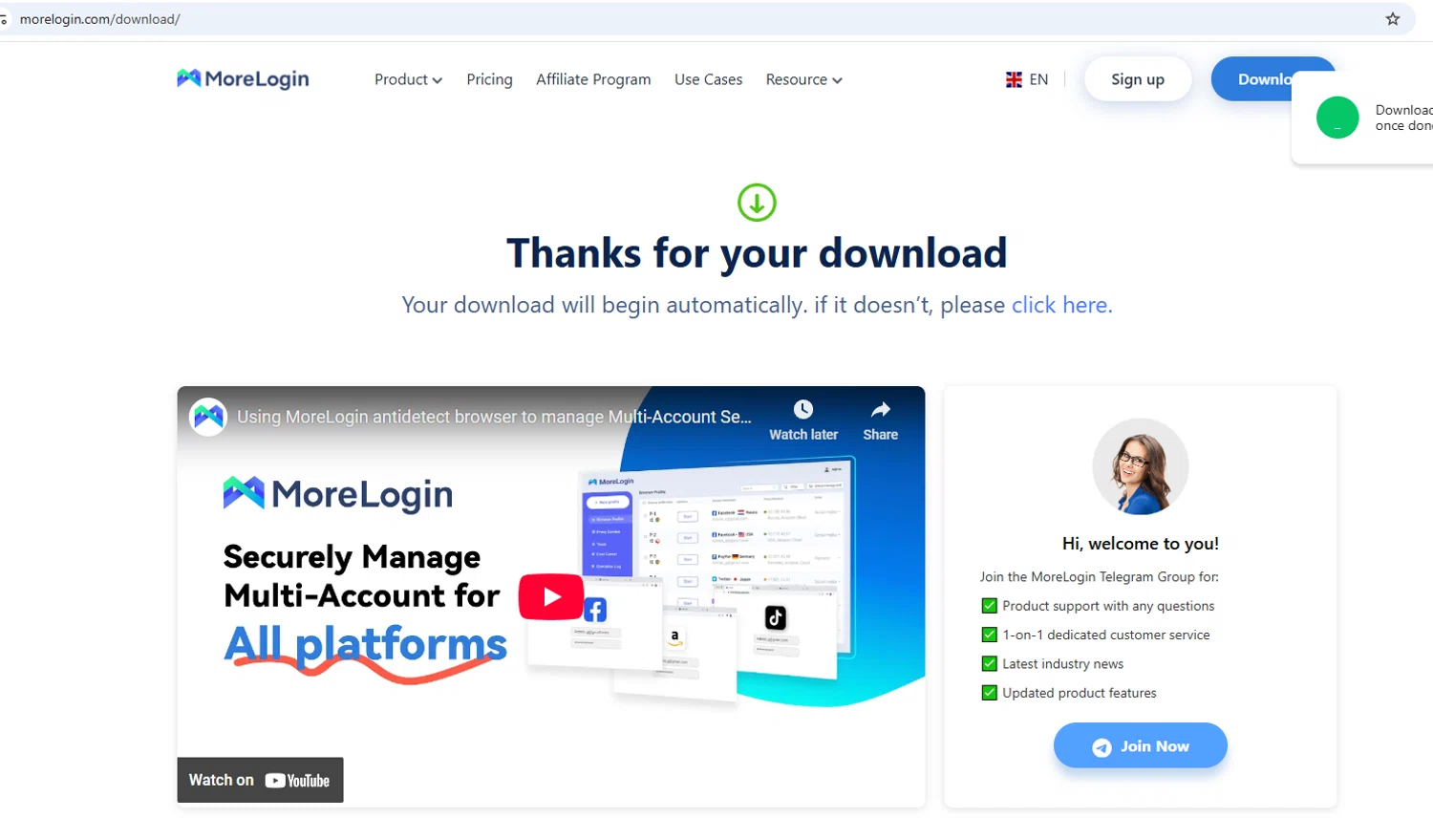 MoreLogin promo code screenshot showing code YHOM1515 applied at MoreLogin checkout page. Uploaded by SimplyCodes community member PopomsPapa on Jul 1, 2025
