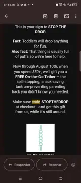 STOPTHEDROP coupon verification screenshot
