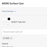 KATE coupon verification screenshot