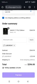 LABORDAY coupon verification screenshot
