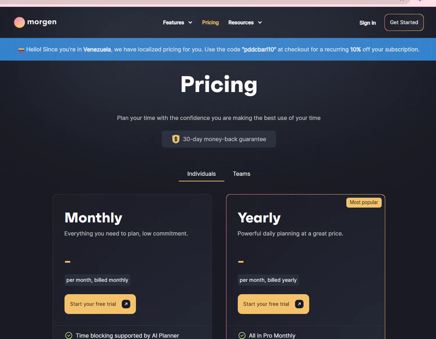 Morgen discount code screenshot showing code pddcbarl10 applied at Morgen checkout page. Uploaded by SimplyCodes community member Westcoll on Dec 28, 2025