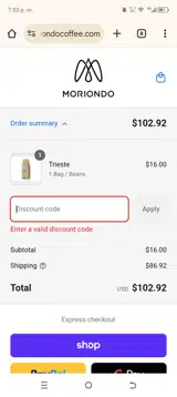 STORIED10 coupon verification screenshot