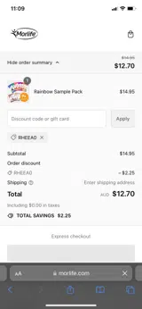 RHEEA0 coupon verification screenshot
