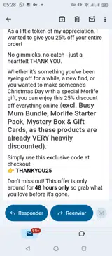 THANKYOU25 coupon verification screenshot