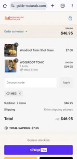 Meg coupon verification screenshot