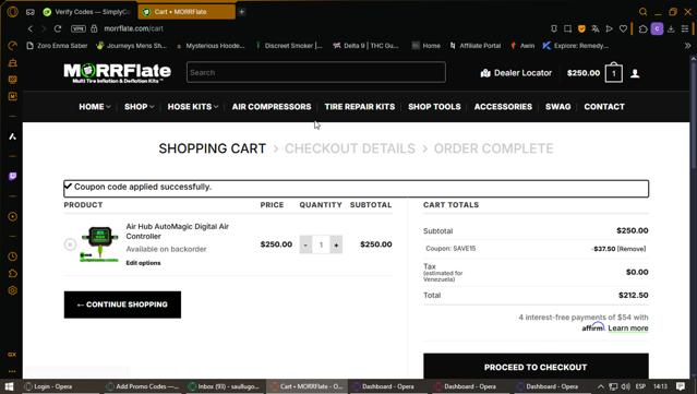 MORRFlate checkout page showing MORRFlate discount code box | Screenshot taken by SimplyCodes community member on Aug 18, 2025