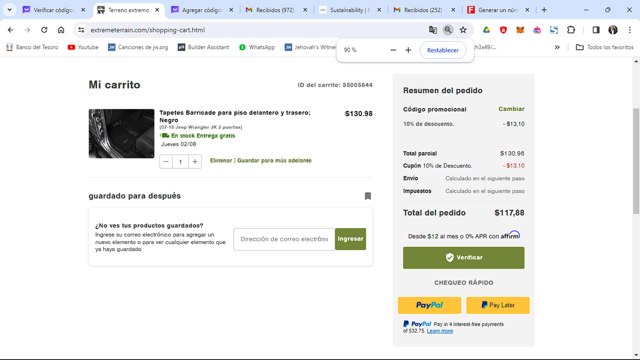 Morris 4x4 Center checkout page showing Morris 4x4 Center promo code box | Screenshot taken by SimplyCodes community member on Feb 3, 2024