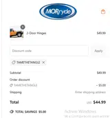 TAMETHETANGLE coupon verification screenshot