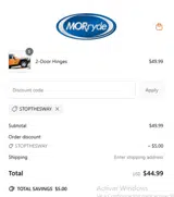 STOPTHESWAY coupon verification screenshot