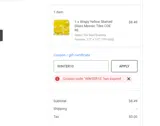 WINTER10 coupon verification screenshot