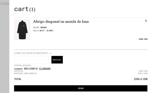 Moschino checkout page showing Moschino promo code box | Screenshot taken by SimplyCodes community member on May 25, 2025