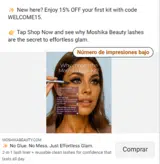 WELCOME15 coupon verification screenshot
