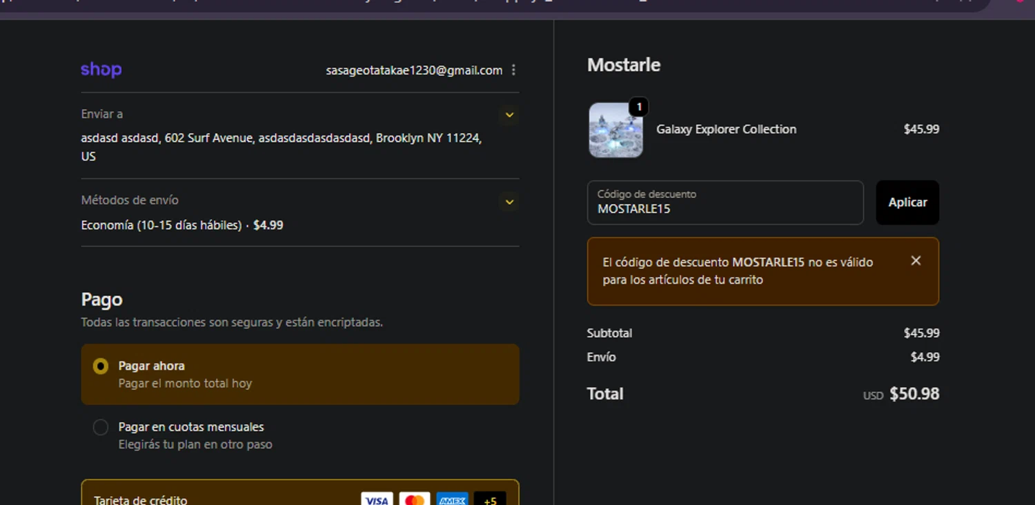 Mostarle discount code screenshot showing code MOSTARLE15 applied at Mostarle checkout page. Uploaded by SimplyCodes community member PedroNavaja on Nov 28, 2025