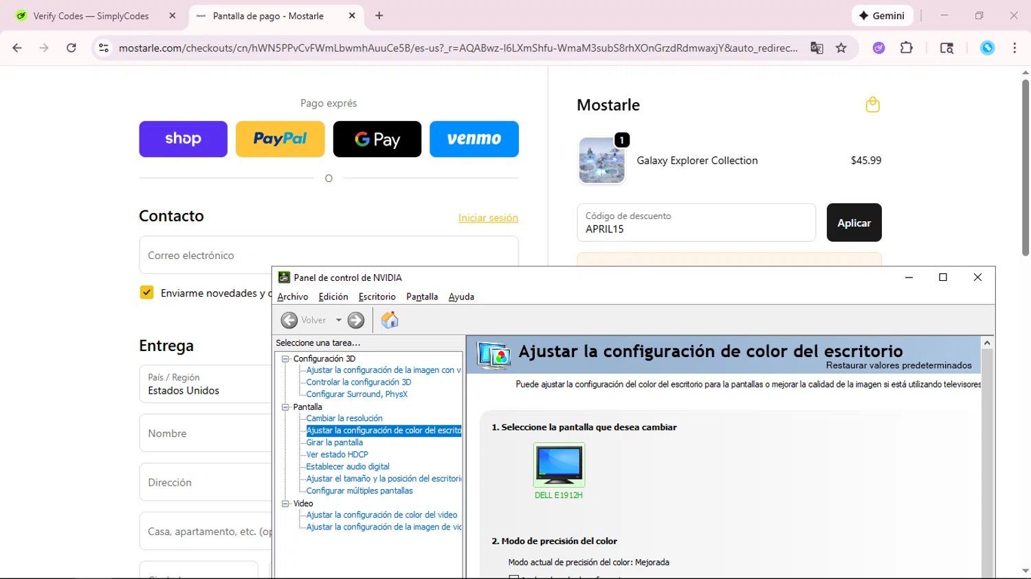 Mostarle discount code screenshot showing code APRIL15 applied at Mostarle checkout page. Uploaded by SimplyCodes community member fabianmartinez on Nov 17, 2025