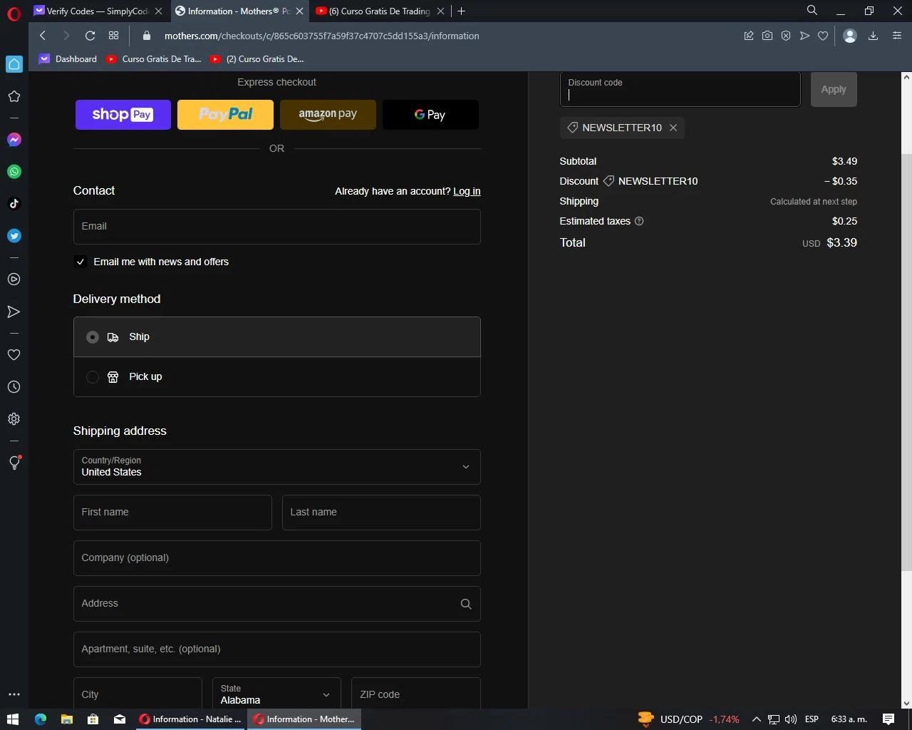 where to use Mr Tire promo code box