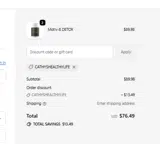 CATHYSHEALTHYLIFE coupon verification screenshot