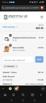 ginavsg coupon verification screenshot