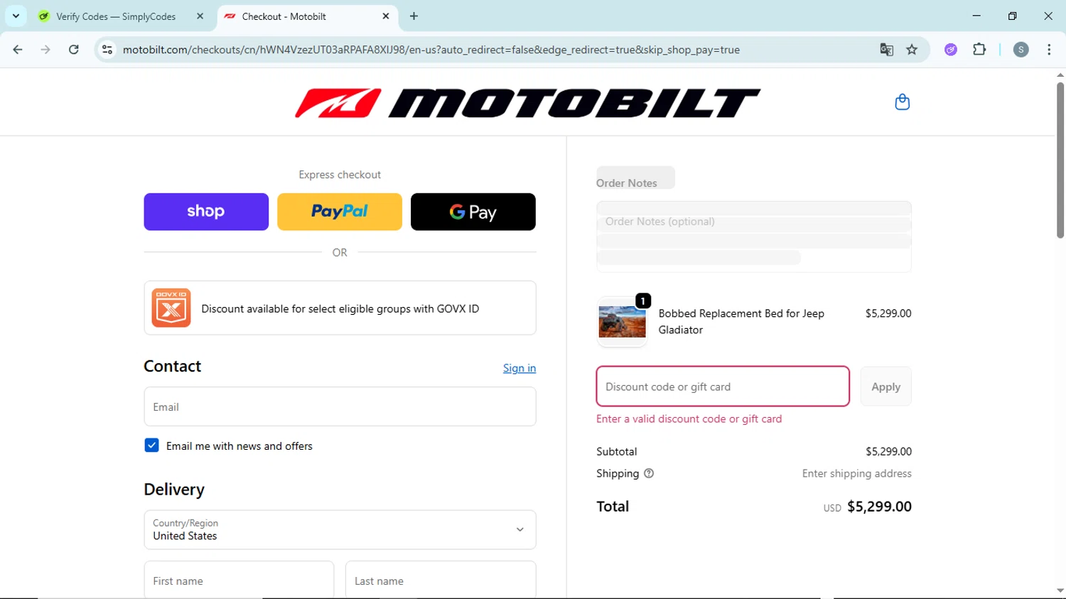 Motobilt discount code screenshot showing code BOB applied at Motobilt checkout page. Uploaded by SimplyCodes community member EpicScholar6418 on Oct 25, 2025