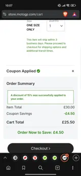 WXZWB33N coupon verification screenshot