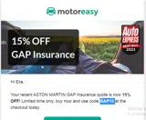GAP15 coupon verification screenshot