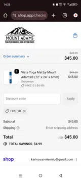 hike10 coupon verification screenshot