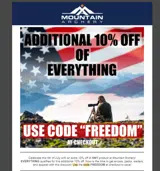 Mountain Archery coupon verification screenshot