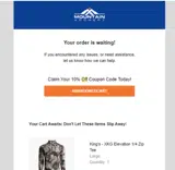 Mountain Archery coupon verification screenshot