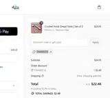 Mountain Dreads coupon verification screenshot