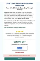 SAVE20 coupon verification screenshot