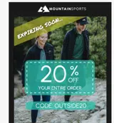 OUTSIDE20 coupon verification screenshot