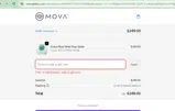 MOVA Globes coupon verification screenshot
