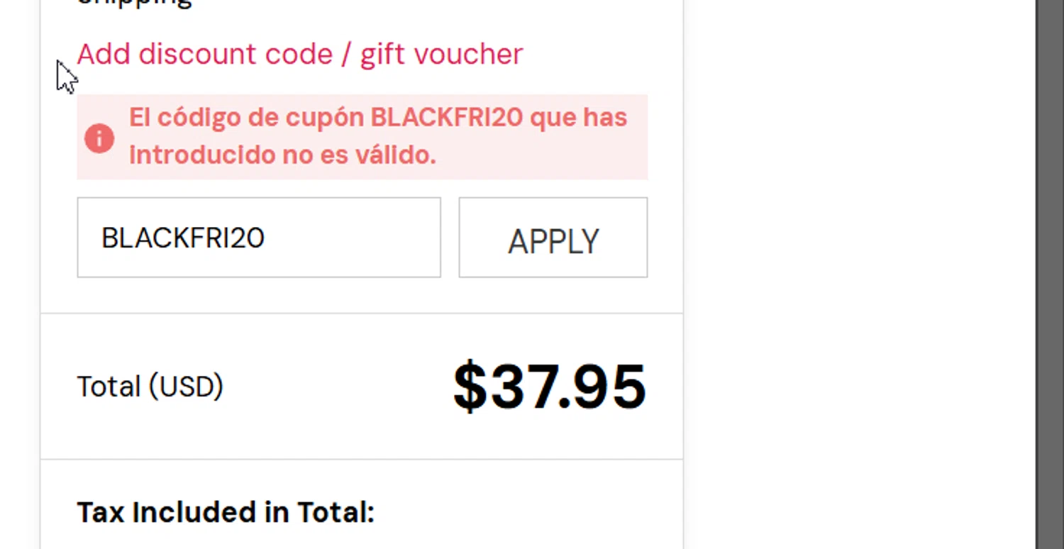 Move Dance discount code screenshot showing code BLACKFRI20 applied at Move Dance checkout page. Uploaded by SimplyCodes community member Sethrollins on Dec 29, 2024