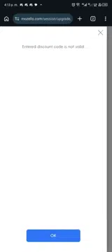 UPGRADETIME10 coupon verification screenshot