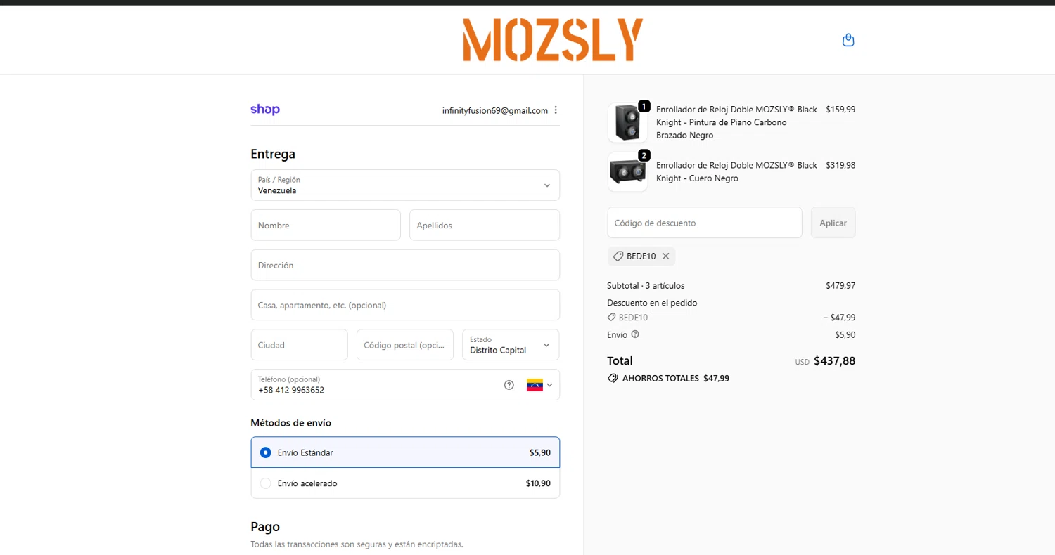 Mozsly discount code screenshot showing code BEDE10 applied at Mozsly checkout page. Uploaded by SimplyCodes community member Locura on Oct 25, 2025