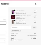 Mpaz Studio coupon verification screenshot