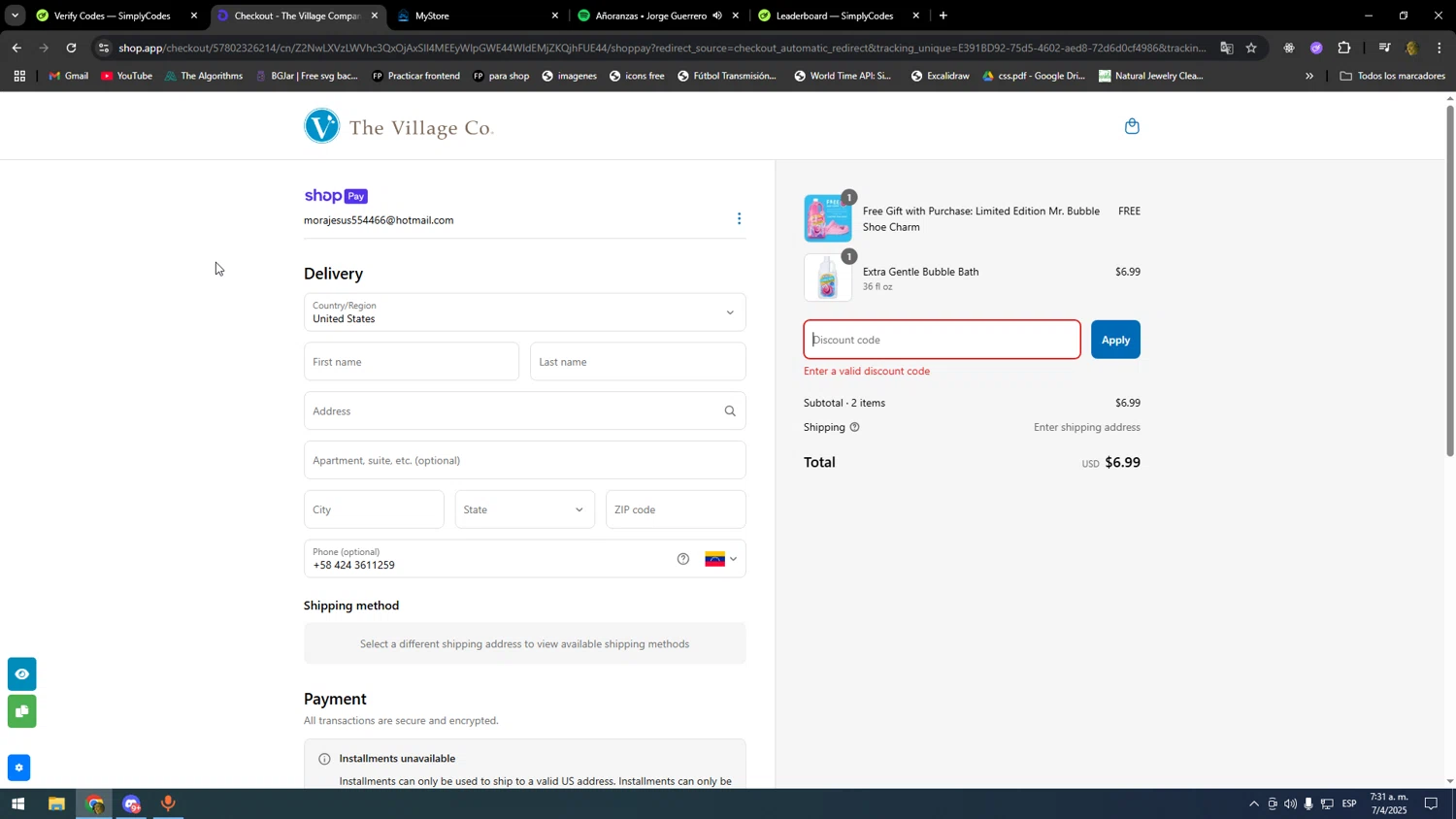 Mr. Bubble promo code screenshot showing code 25survey applied at Mr. Bubble checkout page. Uploaded by SimplyCodes community member SOOOOOOOOOOOOOOOOOOOOOOO on Apr 7, 2025
