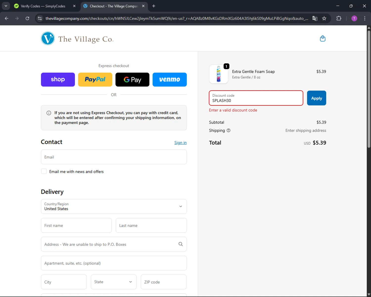 Mr. Bubble promo code screenshot showing code SPLASH30 applied at Mr. Bubble checkout page. Uploaded by SimplyCodes community member CleverFinder9623 on Nov 15, 2025