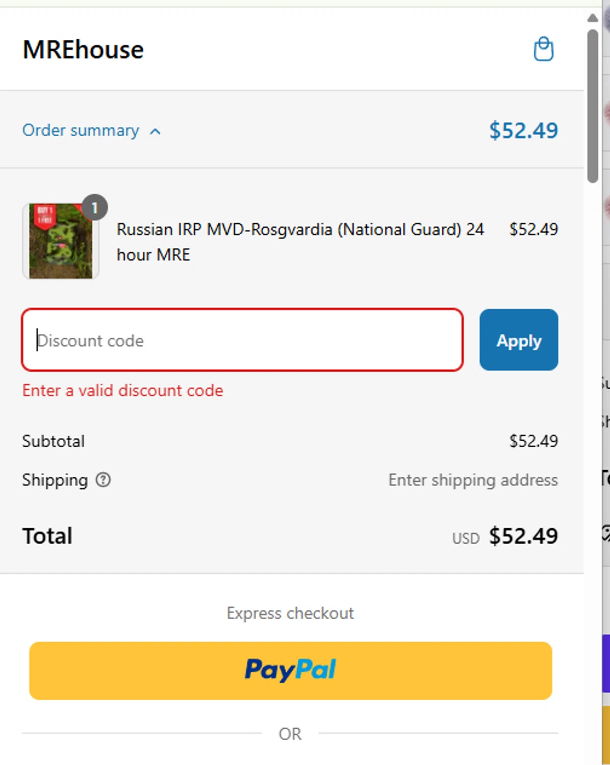 MREhouse promo code screenshot showing code PRES25 applied at MREhouse checkout page. Uploaded by SimplyCodes community member Juancarloscone361 on Mar 13, 2025