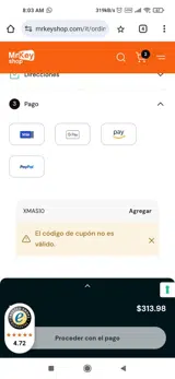 Mr Key Shop IT coupon verification screenshot