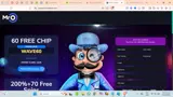 Mr.O Casino coupon verification screenshot