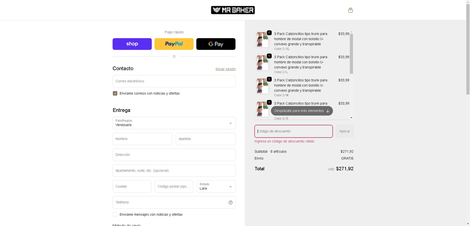 Mr Saker discount code screenshot showing code HHMR20 applied at Mr Saker checkout page. Uploaded by SimplyCodes community member CleverLynx8583 on Nov 3, 2025