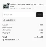 SAVEMORE coupon verification screenshot