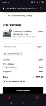 FREESHIPPING coupon verification screenshot