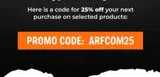 arfcom25 coupon verification screenshot