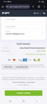 AL25 coupon verification screenshot