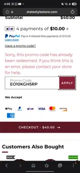 Mississippi State Bulldogs coupon verification screenshot