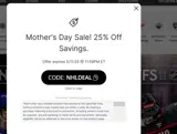 Montreal Canadiens Shop coupon verification screenshot